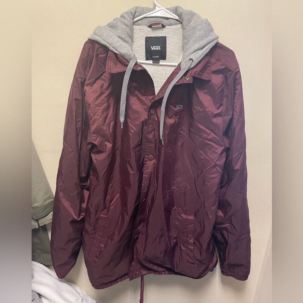 Vans men’s extra-large jacket with hoodie used
